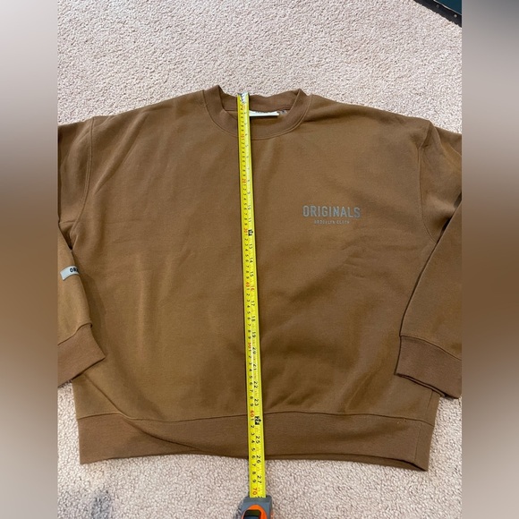 ORIGINALS Oversized Fleece Brown Crew Neck Sweatshirt - Picture 5 of 12